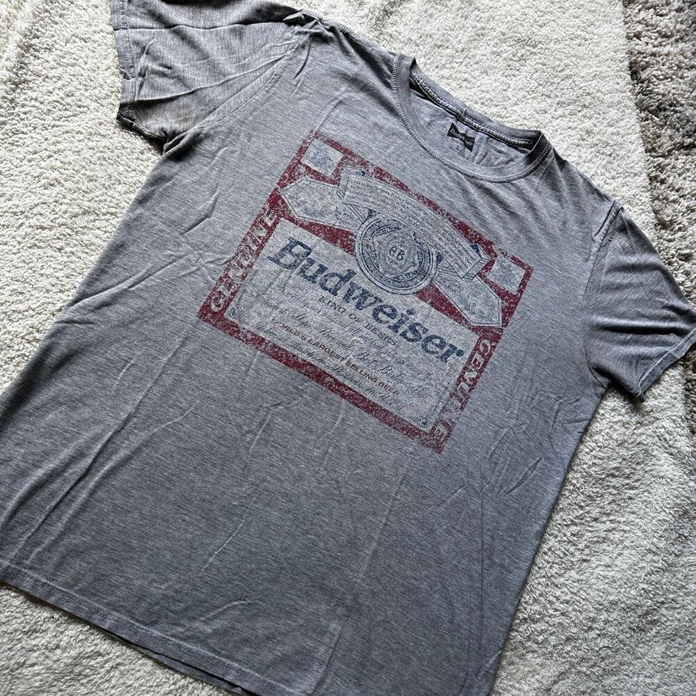 Grey budweiser cotton t shirt small
